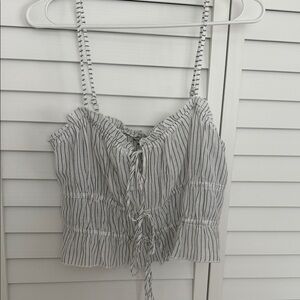 American Eagle Outfitters Black and White Striped Camisole